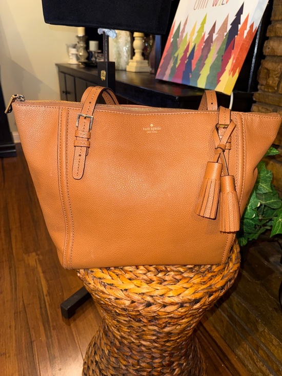 kate spade Handbags - kate spade Leather Tote in Saddle Tan with Tassels